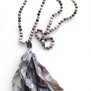 Elegant Beaded Necklace with Tassel